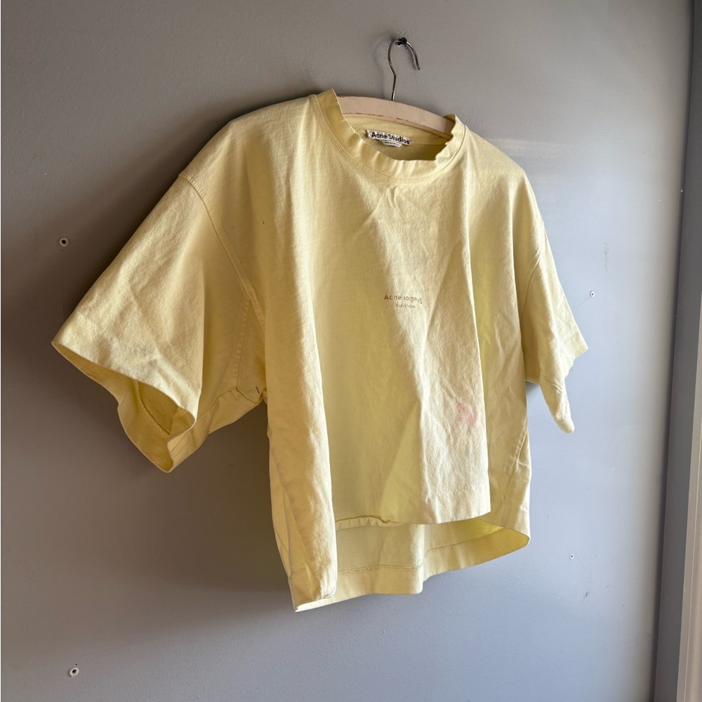Yellow Acne Studios Boxy Tee
